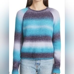 BB Dakota By Steve Madden Blue/Purple Ombre Wool Blend Sweater